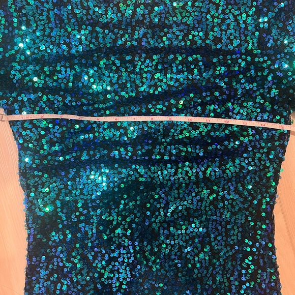 Green/Blue Sequin Dress - Picture 5 of 6